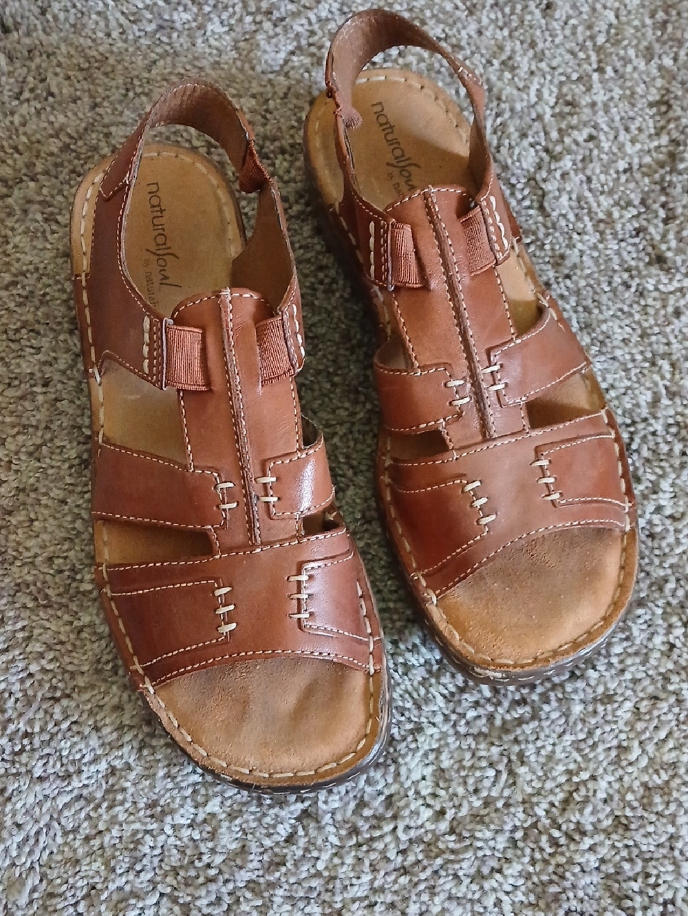 Naturalizer Tan Leather Slingback Sandals SIze 8.5